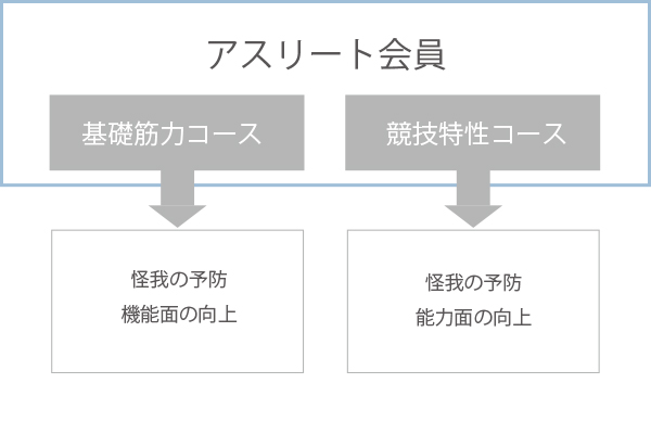 アスリート会員のコース